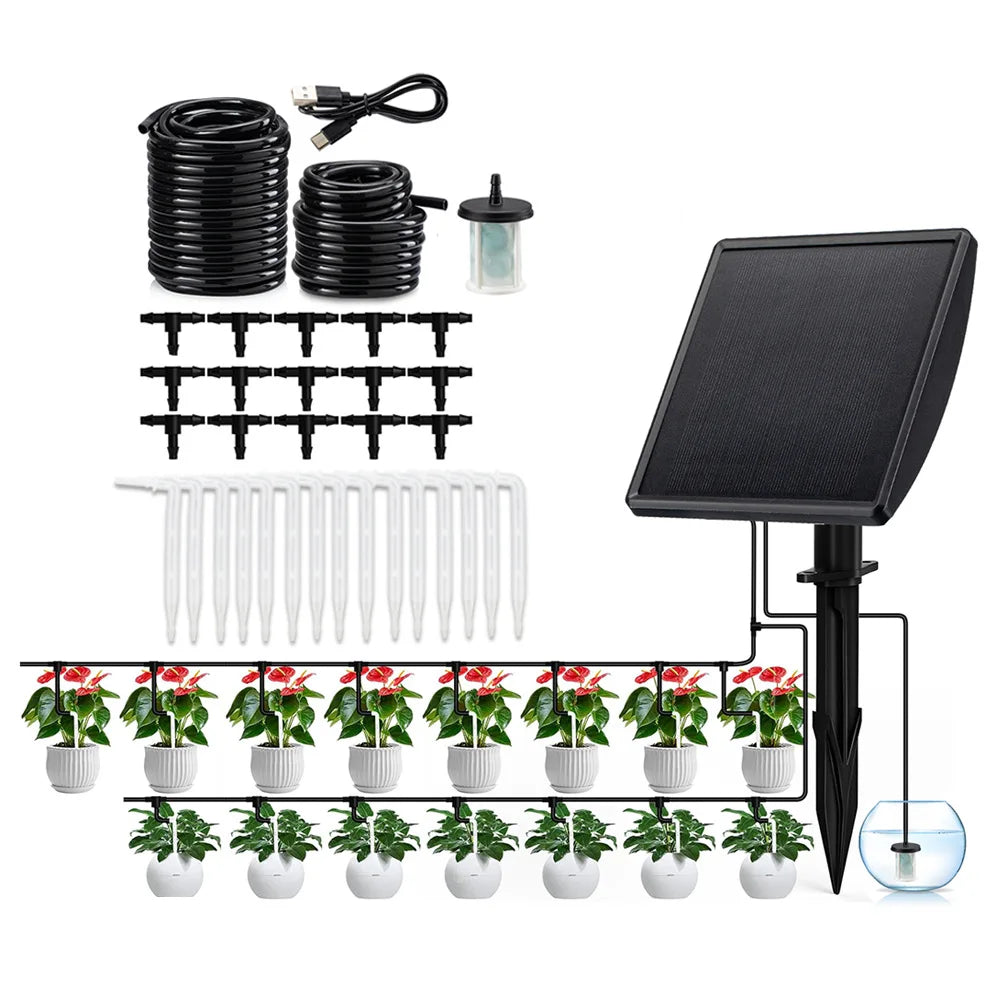Solar Irrigation System Intelligent Water Pump Intelligent Automatic Drip Irrigation Garden House Potted Plants Balcony Planting