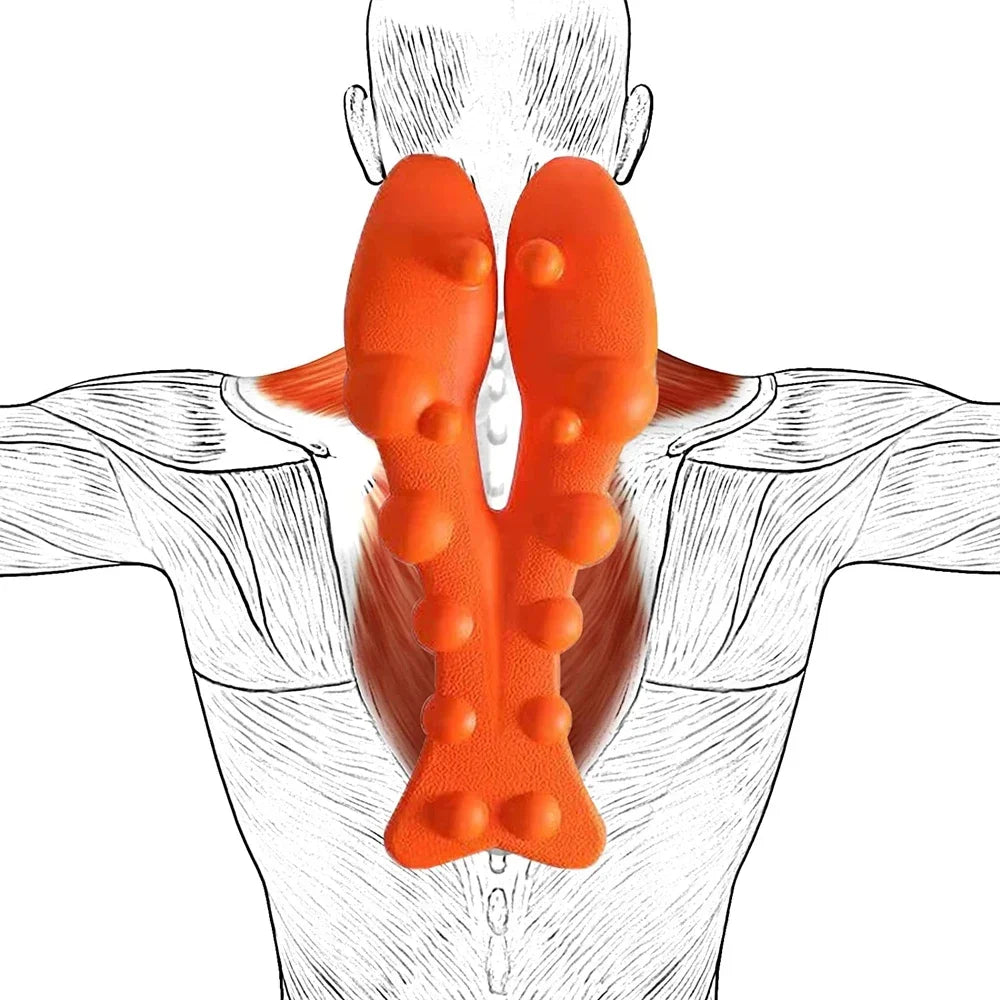Back Stretcher Device: Spinal Decompression for Muscle Recovery - Orange Fascia Gun Tidesmit
