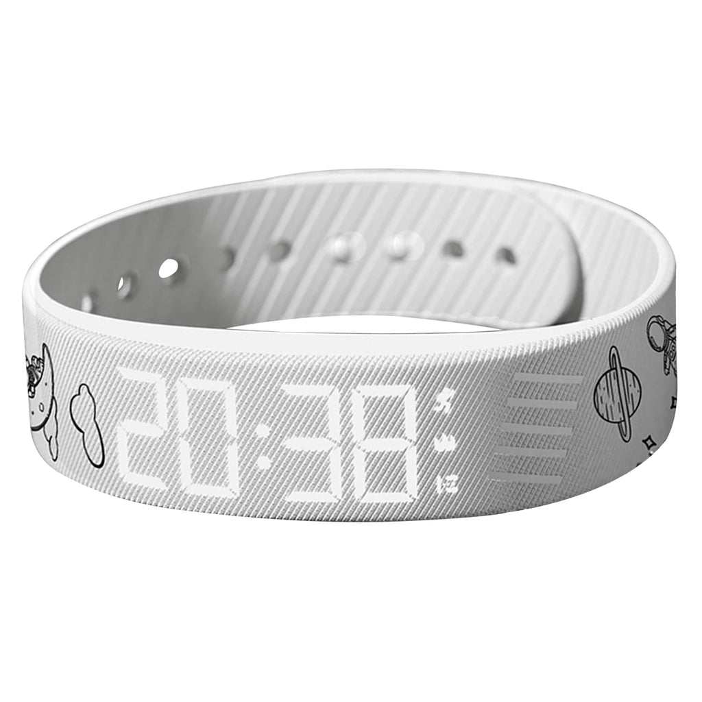 Vibrating Alarm Wristband Waterproof Silent Vibration Alarm Watch with Step Counter Pedometer for Heavy Sleepers Students
