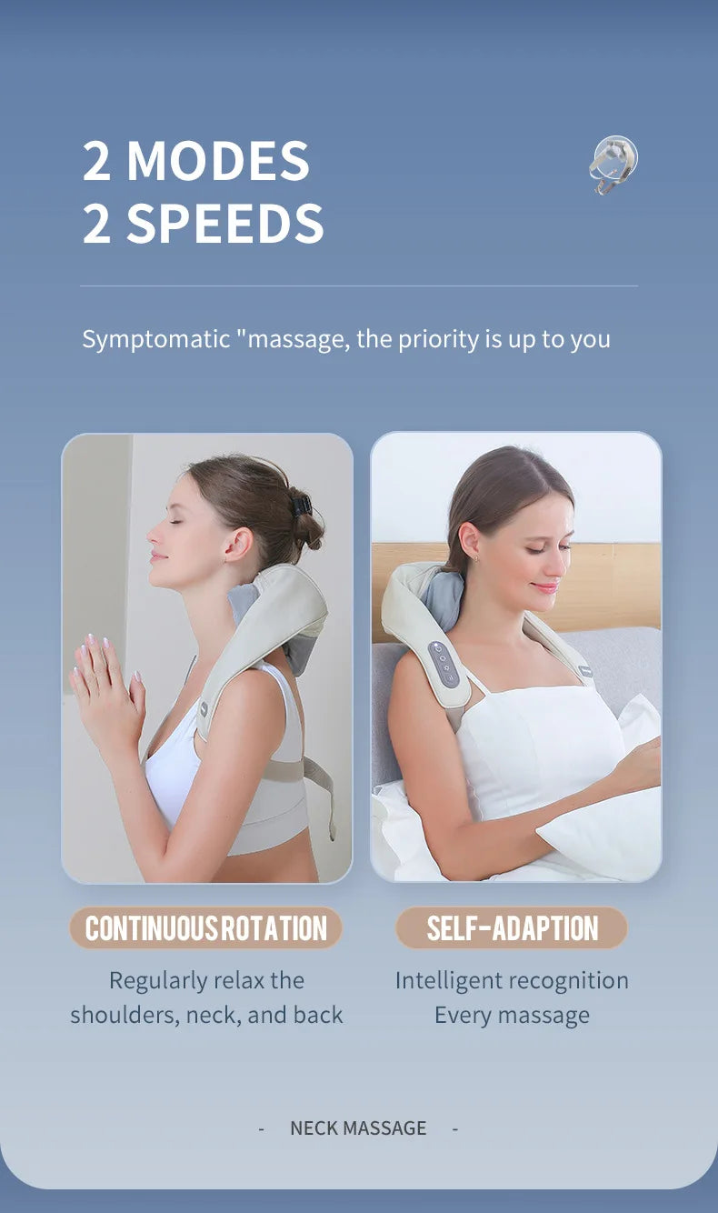 Back Massager Shawl with Heat - Rechargeable Deep Tissue Relief Device Back Massage Instrument Tidesmit