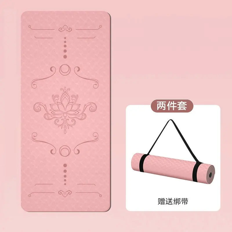 1850  800 10mm NEW  Wide Tpe Yoga Mat Thickened Non-slip Silent Sports Skipping Rope Dance Mat