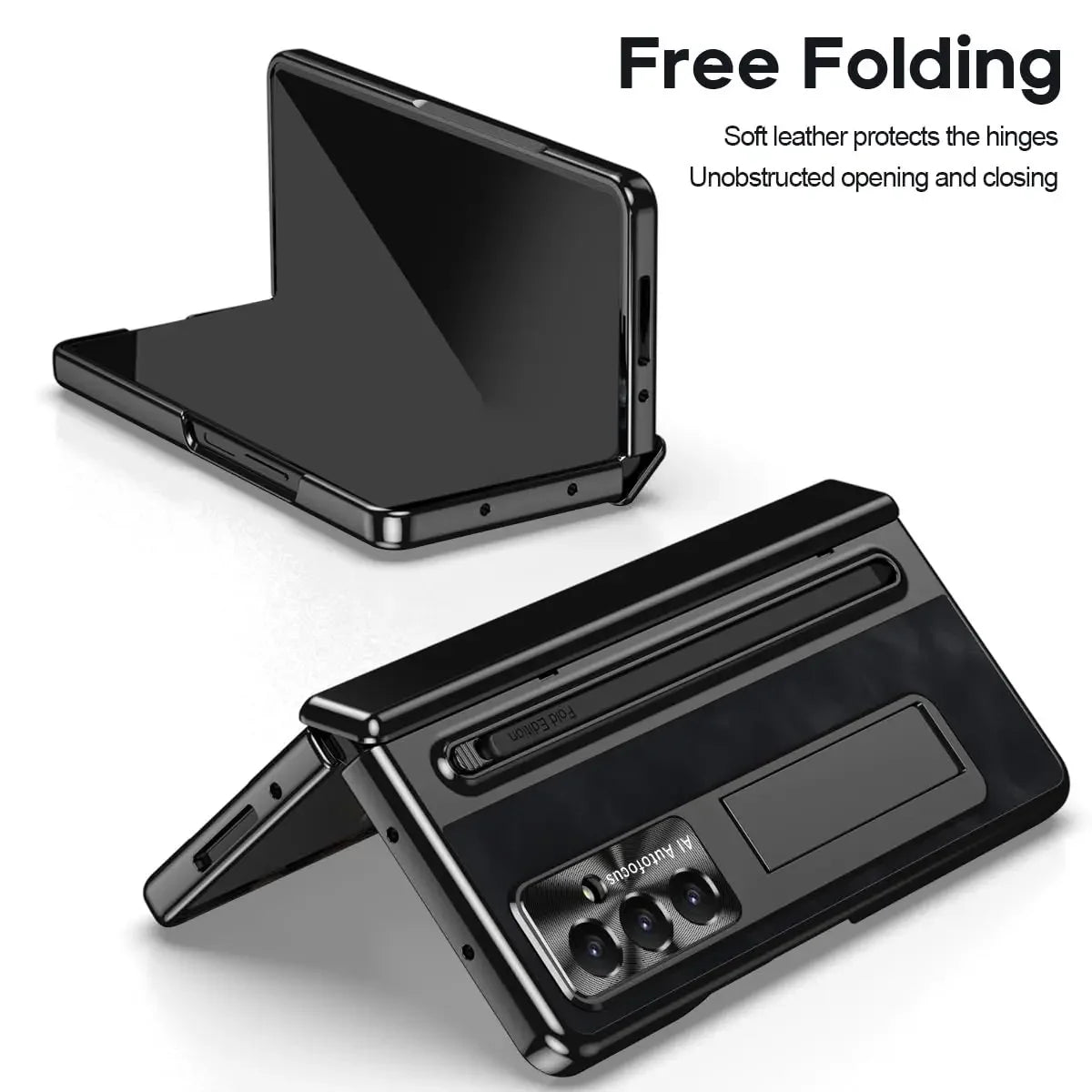 Samsung Galaxy Z Fold 7 Case with S Pen Holder and Kickstand Tidesmit