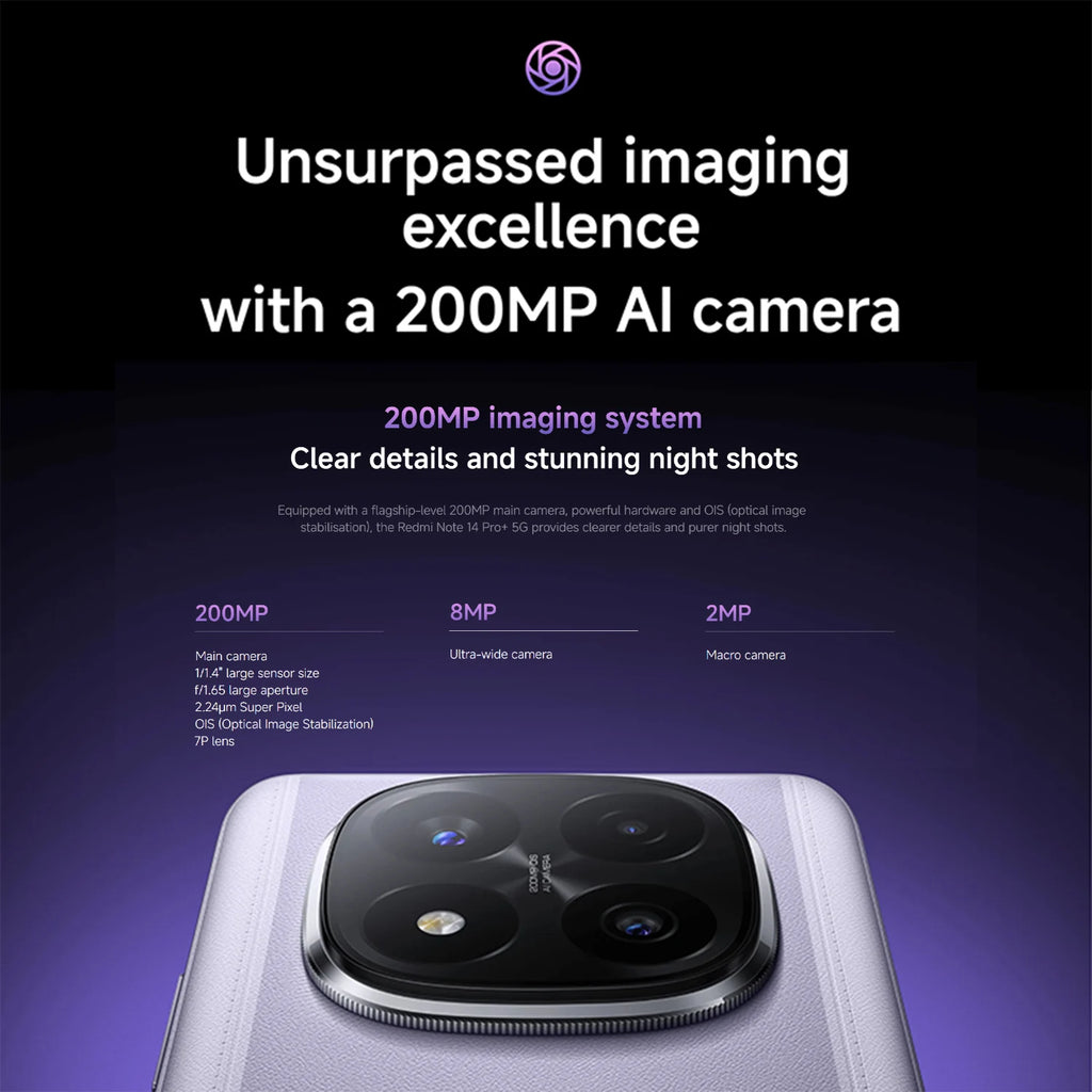 Xiaomi Redmi Note 14 Pro+ 5G 256GB - Pro Grade Camera & AMOLED Display AE Tidesmit