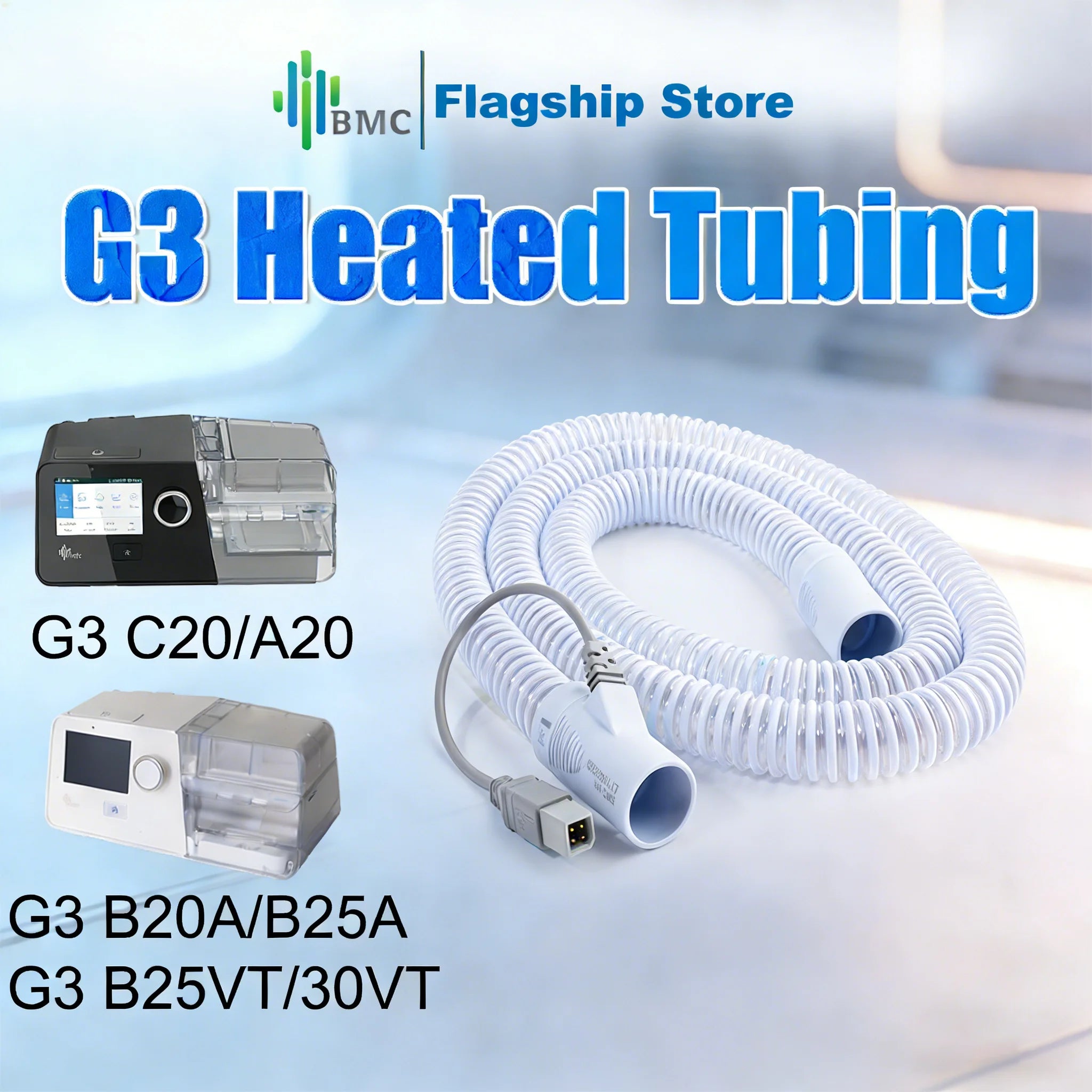 BMC G3 Series Heated Tubing For G3 CPAP BiPAP Machine Heated Air Range 20℃-37℃ CPAP Accessories Reduce Condensation Buildup