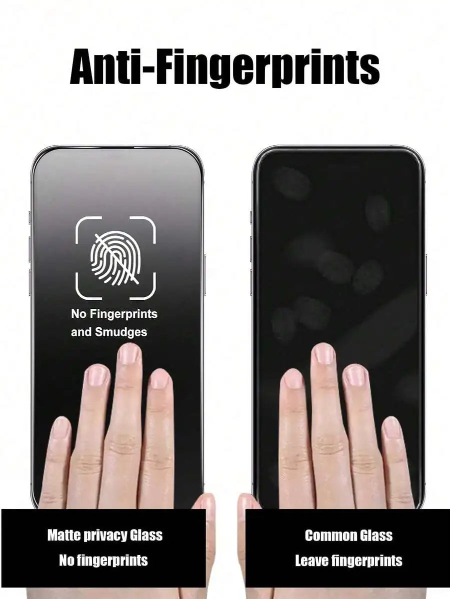 1 Pc Anti-Spy Matte Privacy Tempered Glass Screen Protector Compatible With IPhone 17/17 Air/17 Pro/17 Pro Max/16/16 Plus/16 Pro - Tidesmit