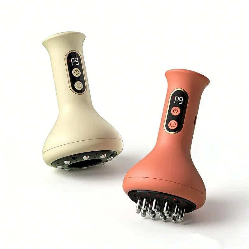 Portable Electric Massager with Heat Therapy | Tidesmit Light Yellow Body Shaping Massage Equipment Tidesmit