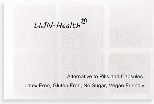 LIJN-Health white ashwagandha supplement patches for stress relief and adaptogen support. 6-pack.