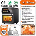Commercial  Digital  High-quality Smart Electric Square Air Fryer Oven  Touchscreen Display Stainless Steel  for  Household