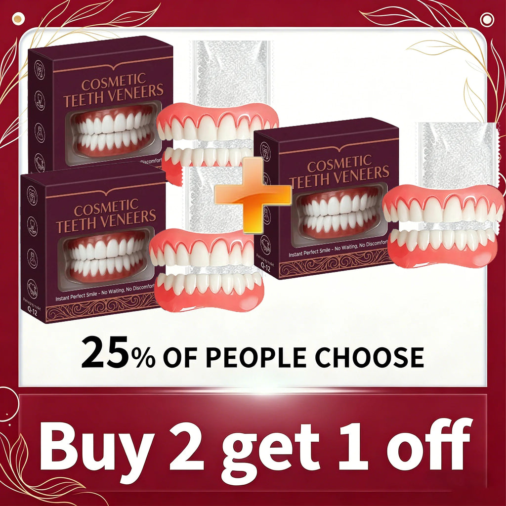 Silicone Gel Smile Veneers Upper & Lower Cosmetic Teeth Cover Comfort Fit Instant Natural Fake Teeth Braces Oral Care