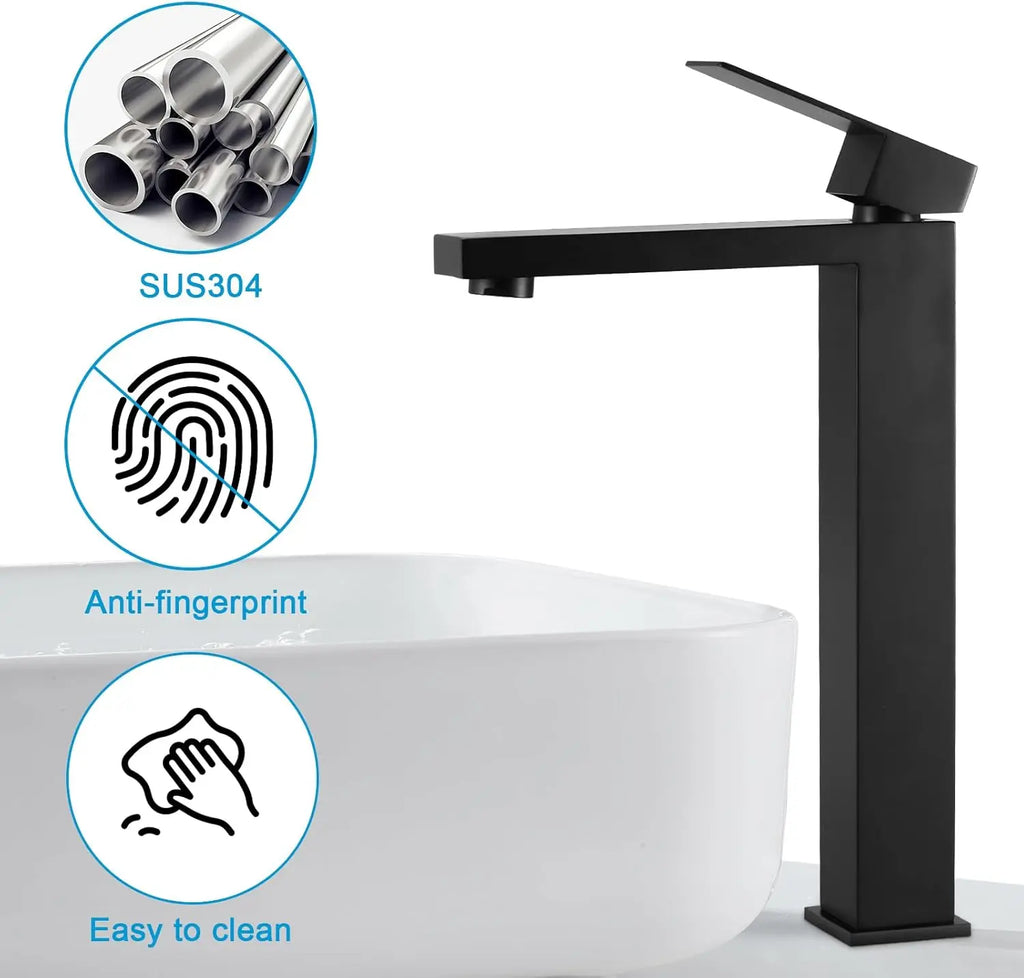 Modern bathroom mixer tap 360° swivel single handle hot and cold water basin mixer sink tap for kitchen and bathroom