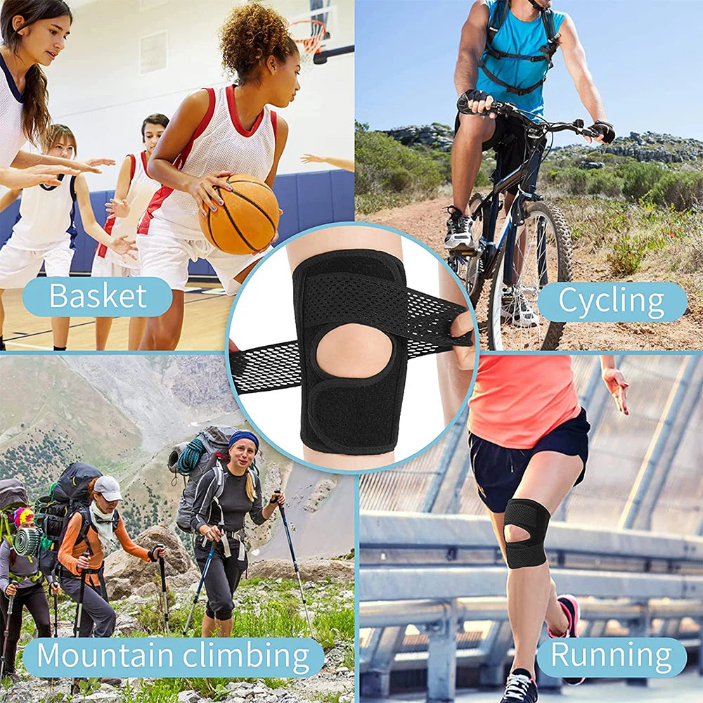 Knee Brace with Side Stabilizers Relieve Meniscus Tear Knee Pain ACL MCL Arthritis,Joint Pain,Breathable Adjustable Knee Support