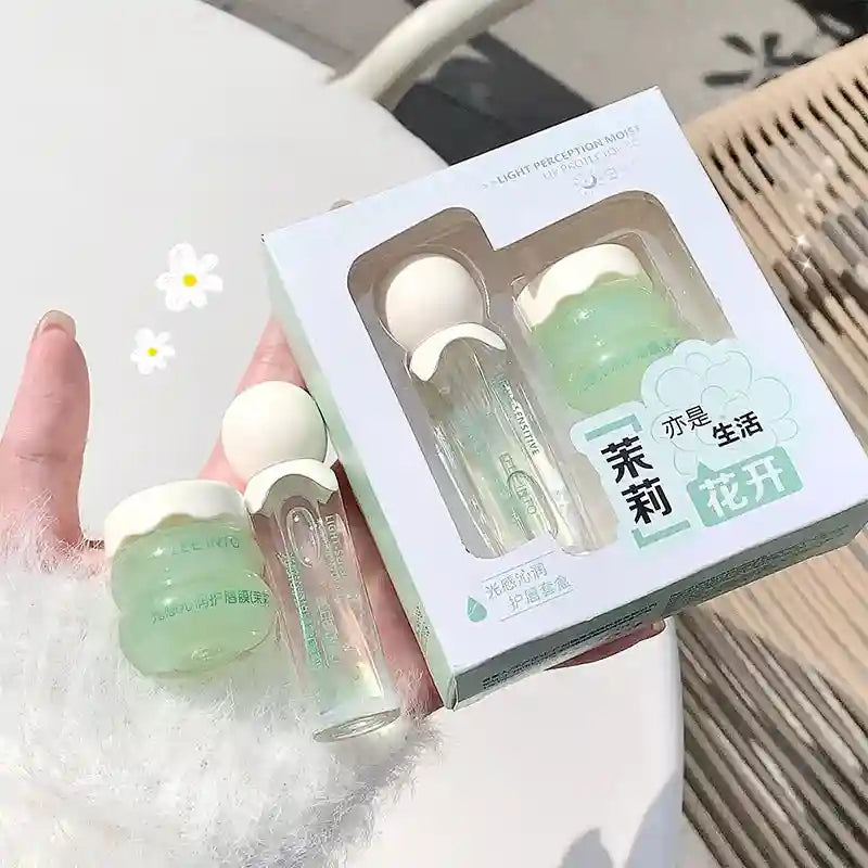 Lip Care Set: Moisturizing Jelly Balm Day & Night Duo by Tidesmit Lip Care Tidesmit