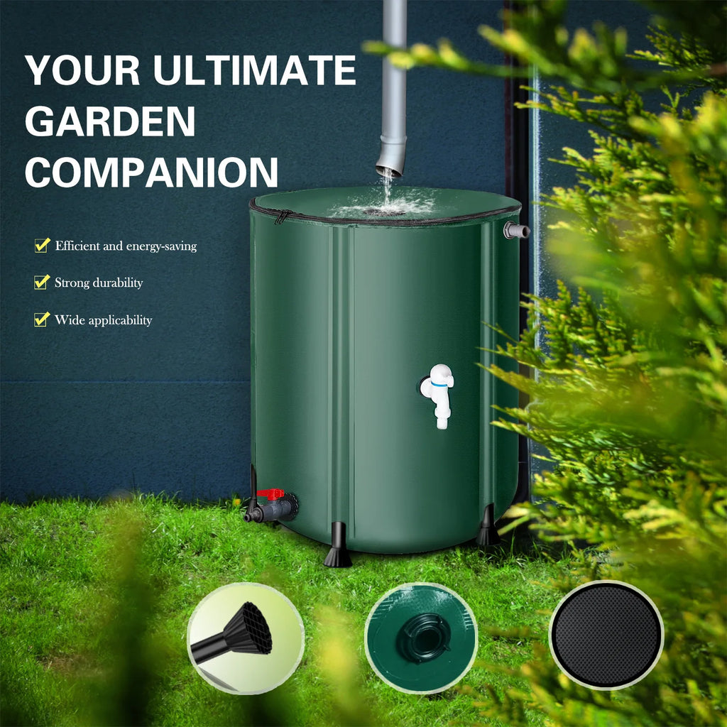 50L-1000L Rain Water Recovery Storage Tank Garden Irrigation Water Bucket Collapsible Rain Barrel Rainwater Collection Container
