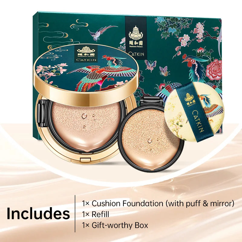 Catkin Phoenix Satin Cushion Foundation - Full Coverage Light Beige Massage Cushion Tidesmit