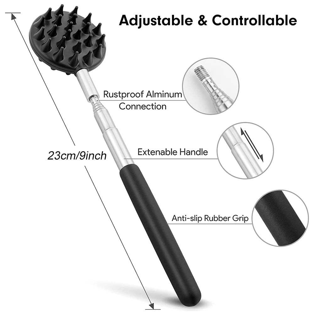 Telescopic Back Scratcher Extendable Massager for Targeted Muscle Relief Back Massage Instrument Tidesmit