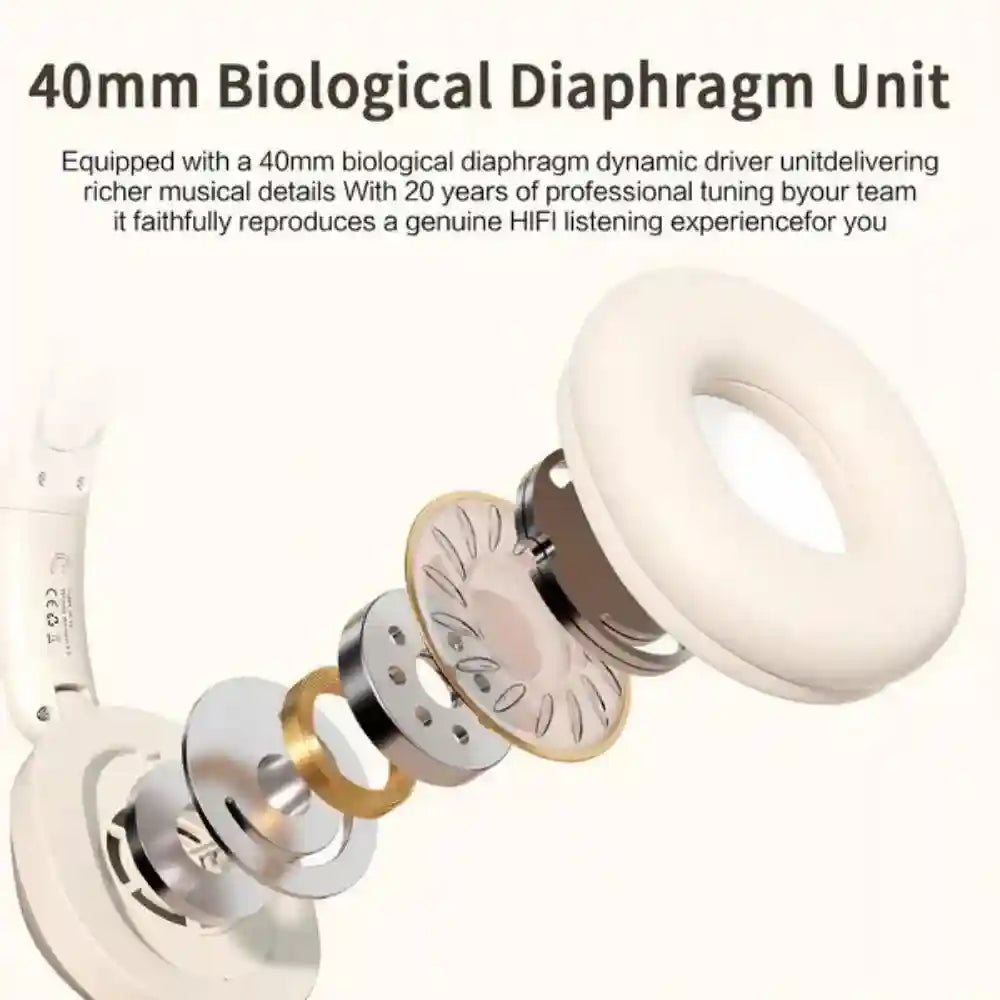 Wireless Over-Ear Headphones with Active Noise Cancellation Tidesmit