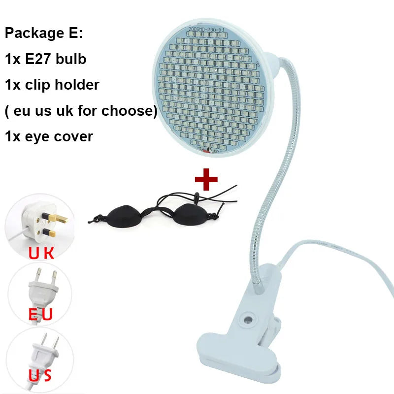 Beauty Anti Aging Red led Light bulb E27 Therapy Deep red 660 850nm IR Infrared plant grow lamp for Full Body Skin Pain Relie t