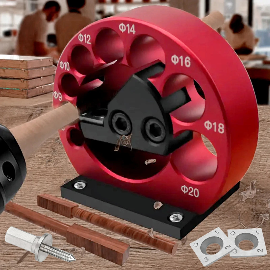 8-Hole Dowel Maker Jig Kit 8mm-20mm with Carbide Blades Woodworking Electric Drill Round Rod Milling Auxiliary Tool