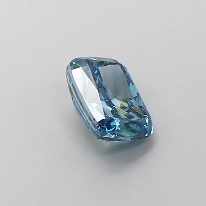 Premium Cushion Modified CVD Lab Grown Diamond IGI Certified 1.16 Carat Fancy Vivid Blue VS1 Excellent Cut Loose Gemstone
