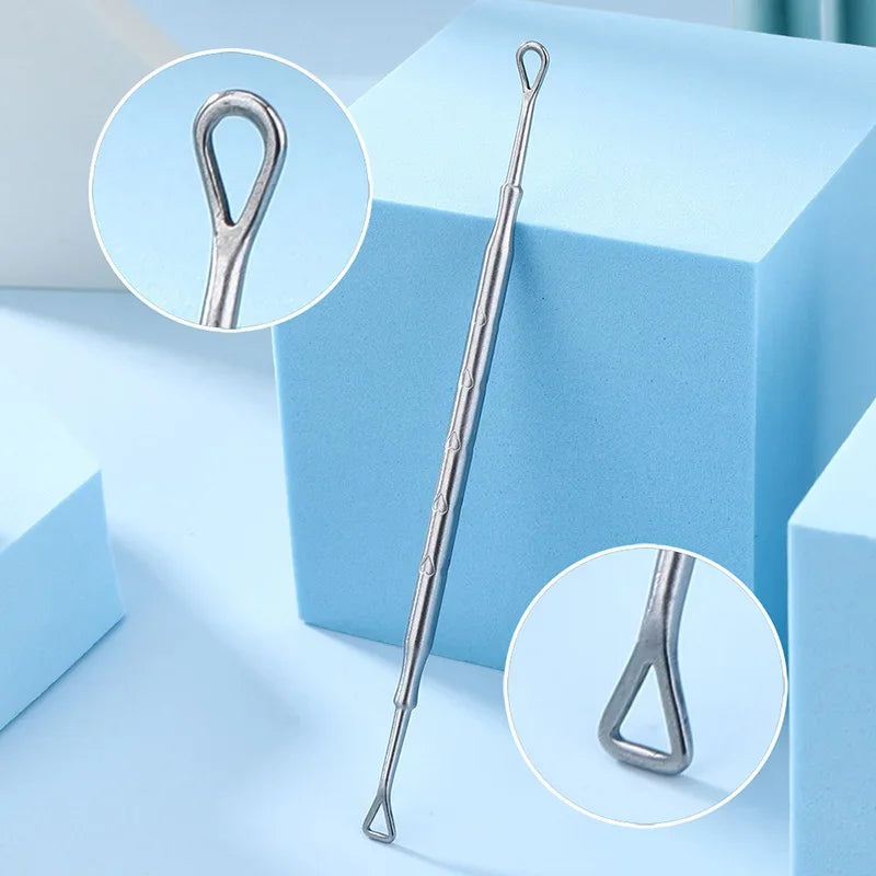 Blackhead Remover Tool Kit 4pc - Professional Stainless Steel Acne Set Scrubs Treatments Tidesmit