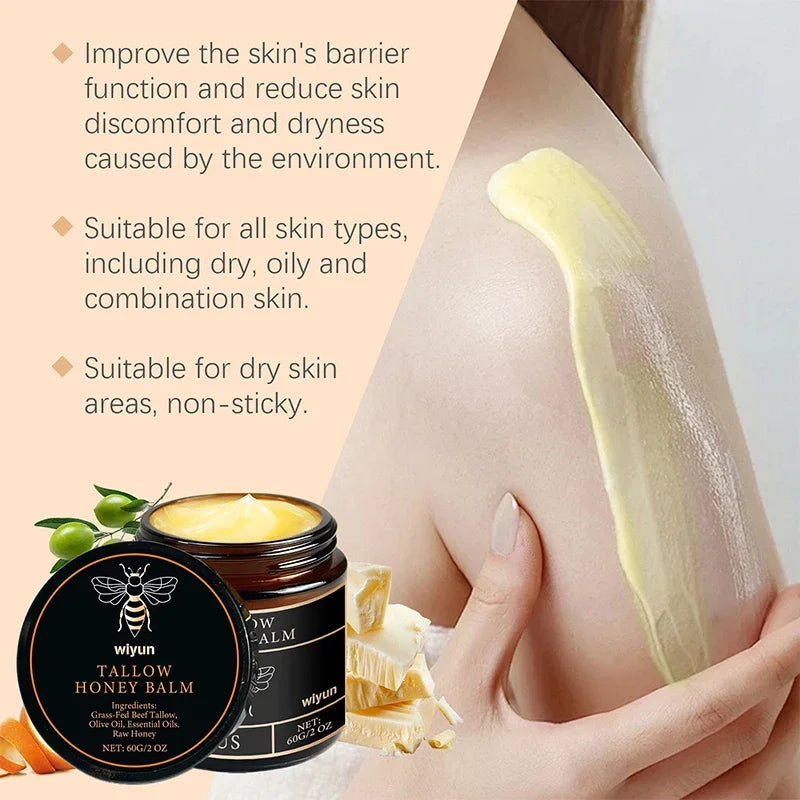 1/3/5pcs Beef Tallow Honey Cream Brand Facial Care Moisturizing Smooth Skin Light Non-greasy Cream Gentle Hydrating Moisturizer