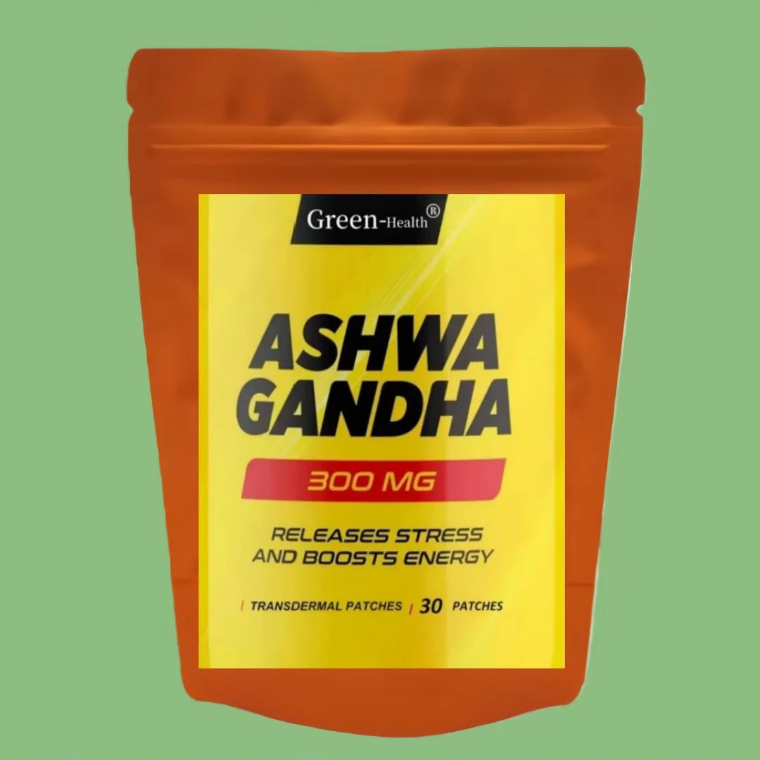 Ashwagandha Transdermal Patches – Mood, Stress Relief, Energy & Focus Support, 30 Patches One Month Supply