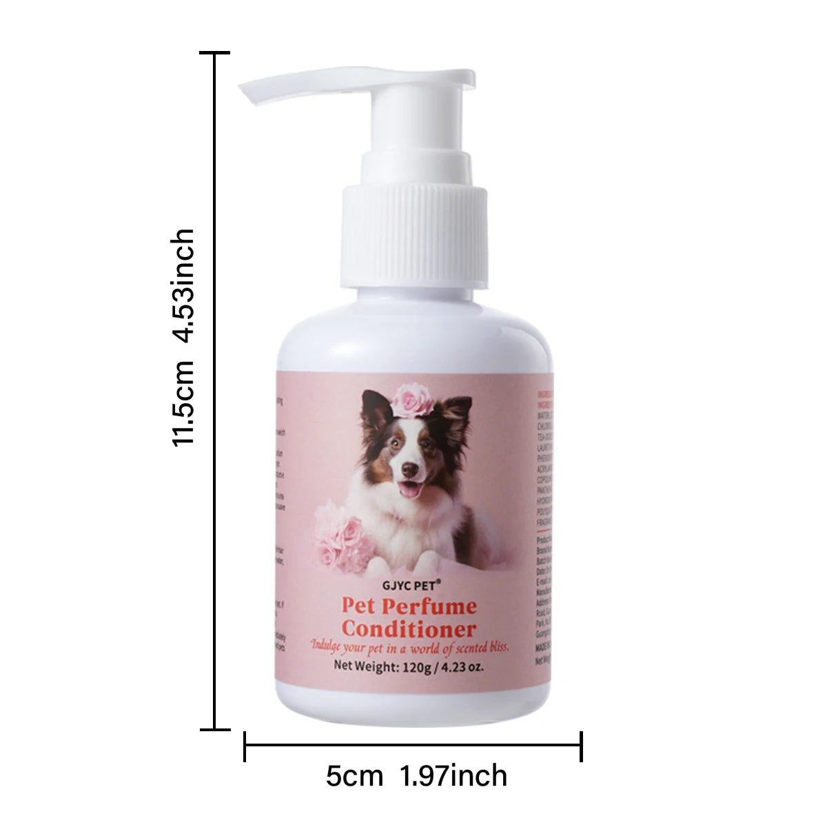 Natural pet conditioner for dogs and cats. Hydrating, detangling formula for a soft, shiny coat with fresh scent. 120g.