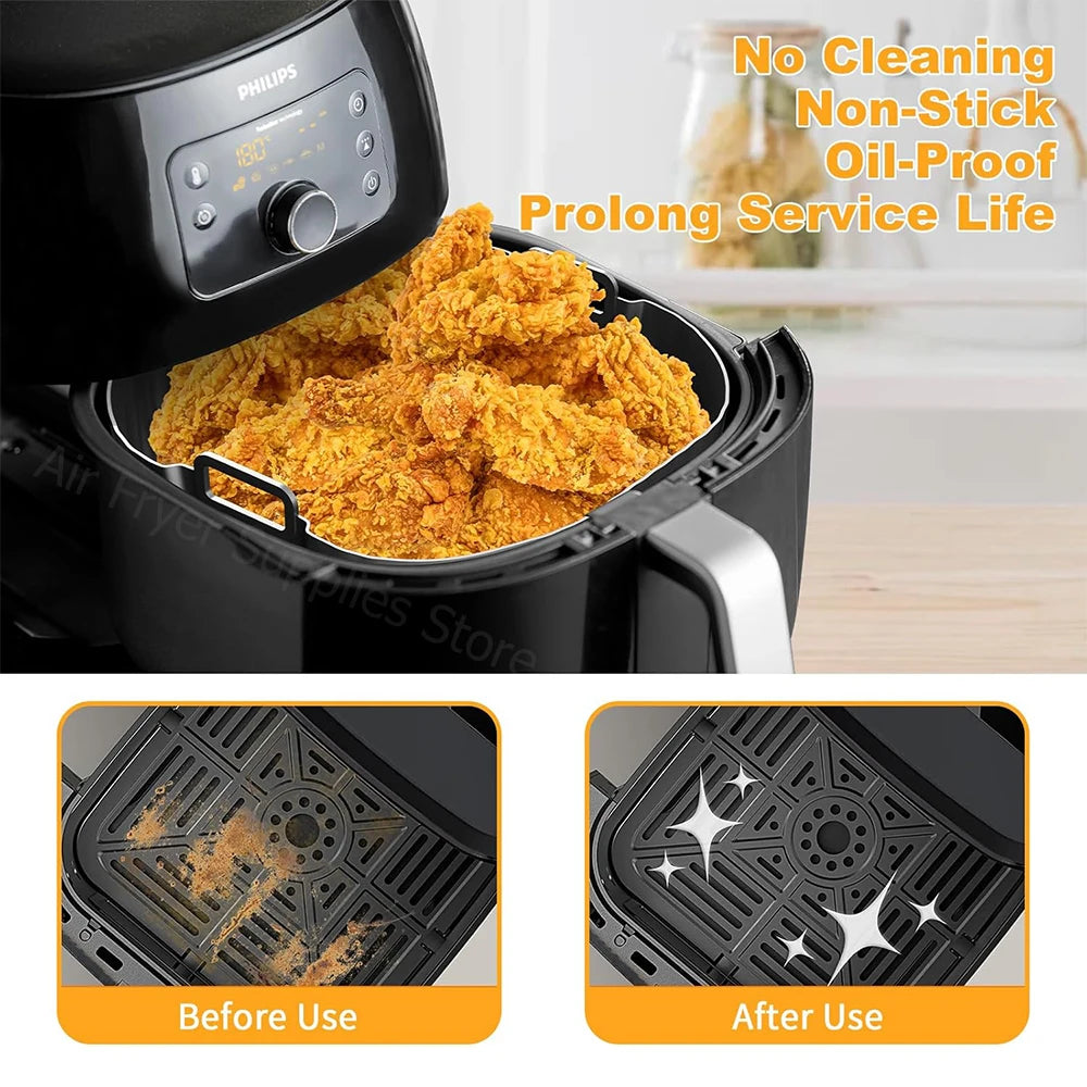 19cm Air Fryer Mold for Philips NA229 Reusable Silicone Baking Liners for Philips 4.2L Airfryer Series 2000 Kitchen Accessories