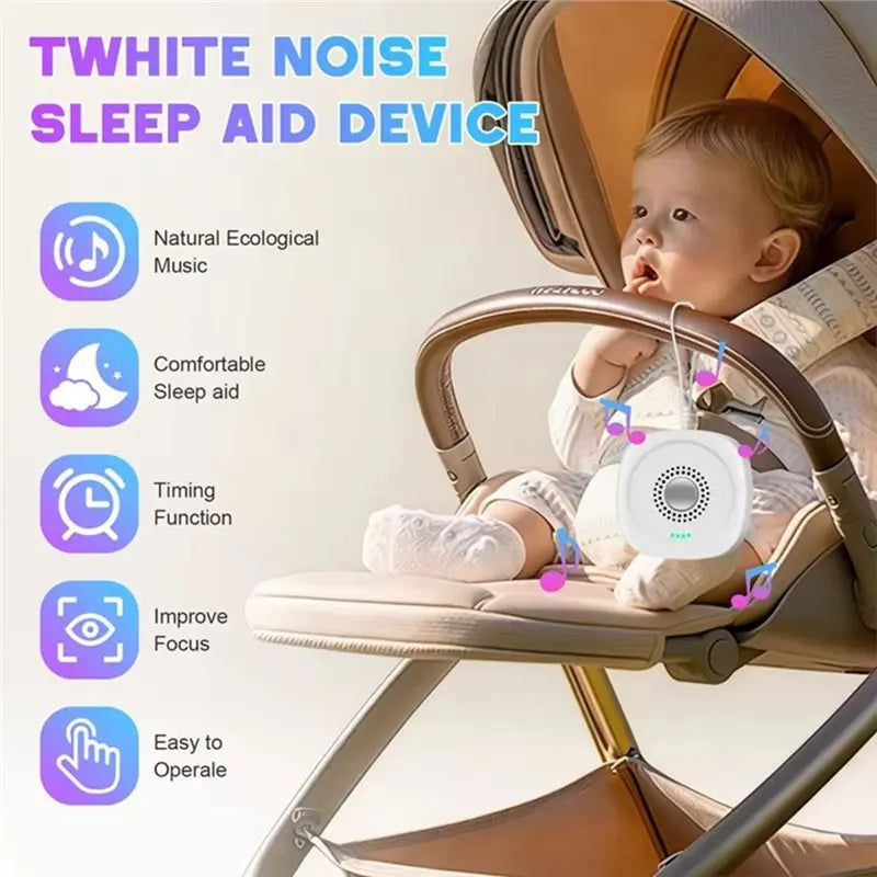 Newborn Baby Sleep Device White Noise Sound Machine Rechargeable For Kids Adults Helping Sleep