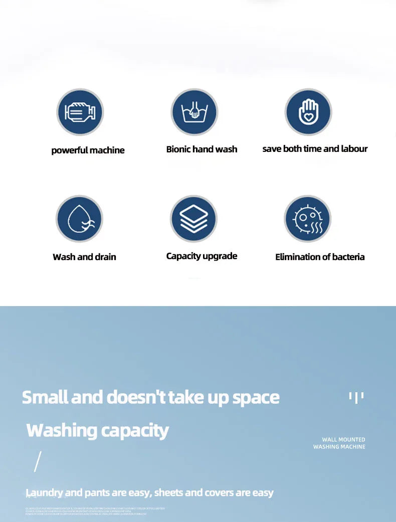 Tidesmit 4.5kg mini semi-automatic washing machine with dehydration feature for baby clothes and underwear