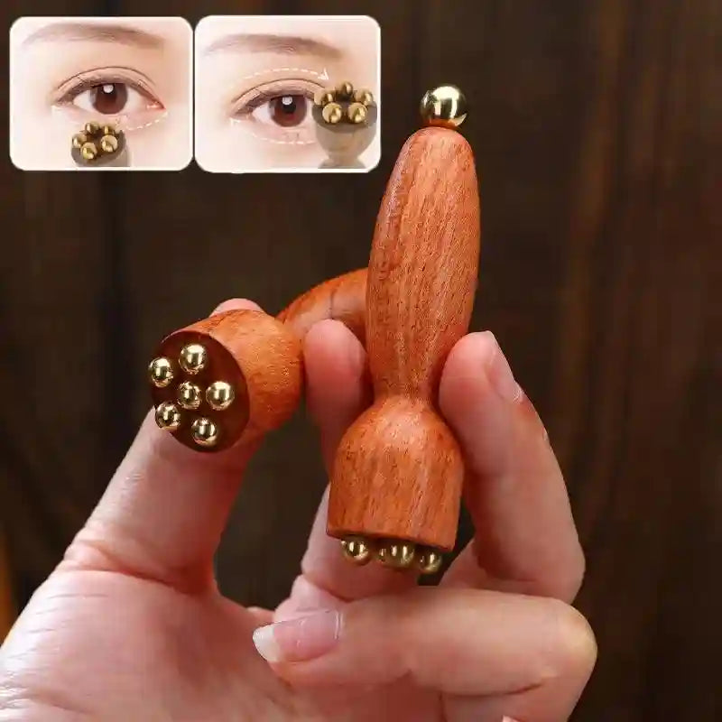 Facial Gua Sha Brass Eye Massage Tool - Ergonomic Lotus Seedpod Design Eye Massage Instrument Tidesmit