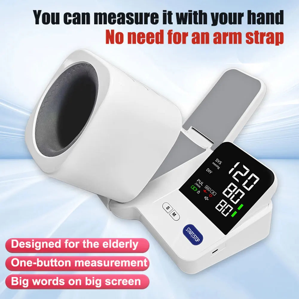 Desktop Blood Pressure Monitor, No Installation Required, Large LCD Backlit Display, Easy Home Use for Adults