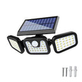 3 Head Solar Motion Sensor Outdoor Wall Light Adjustable Waterproof Solar Powered Security Lamp Garden Patio Pathway Spotlights