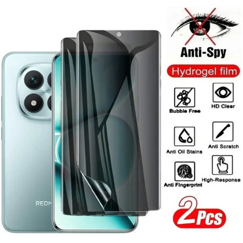2Pcs Anti Spy Hydrogel Film for Redmi Note 15 14 13 Pro Plus 13 12 11 10 Pro 14S Screen Protector - Tidesmit