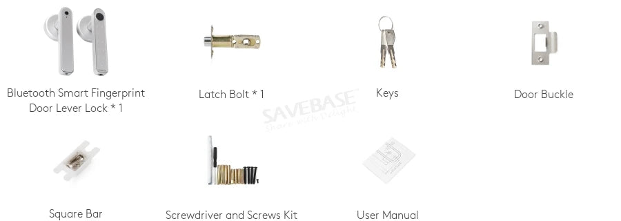 HOMSECUR Electronic Fingerprint Password Door Lock APP Bluetooth Remote Opening