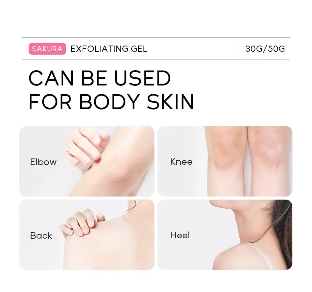 Sakura Exfoliating Peeling Gel | Smooth Face Scrub, 30g & 50g Tidesmit Scrubs Treatments Tidesmit