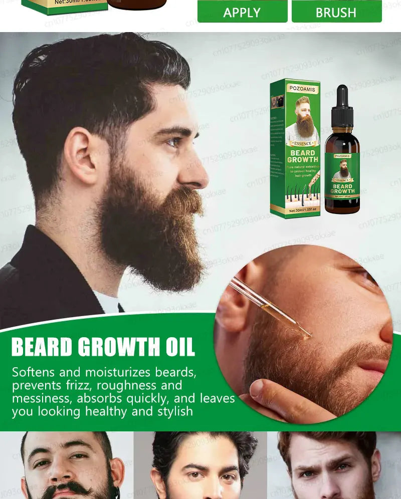Beard Growth Liquid for Thicker Fuller Hair - Tidesmit Natural Formula Scrubs Treatments Tidesmit