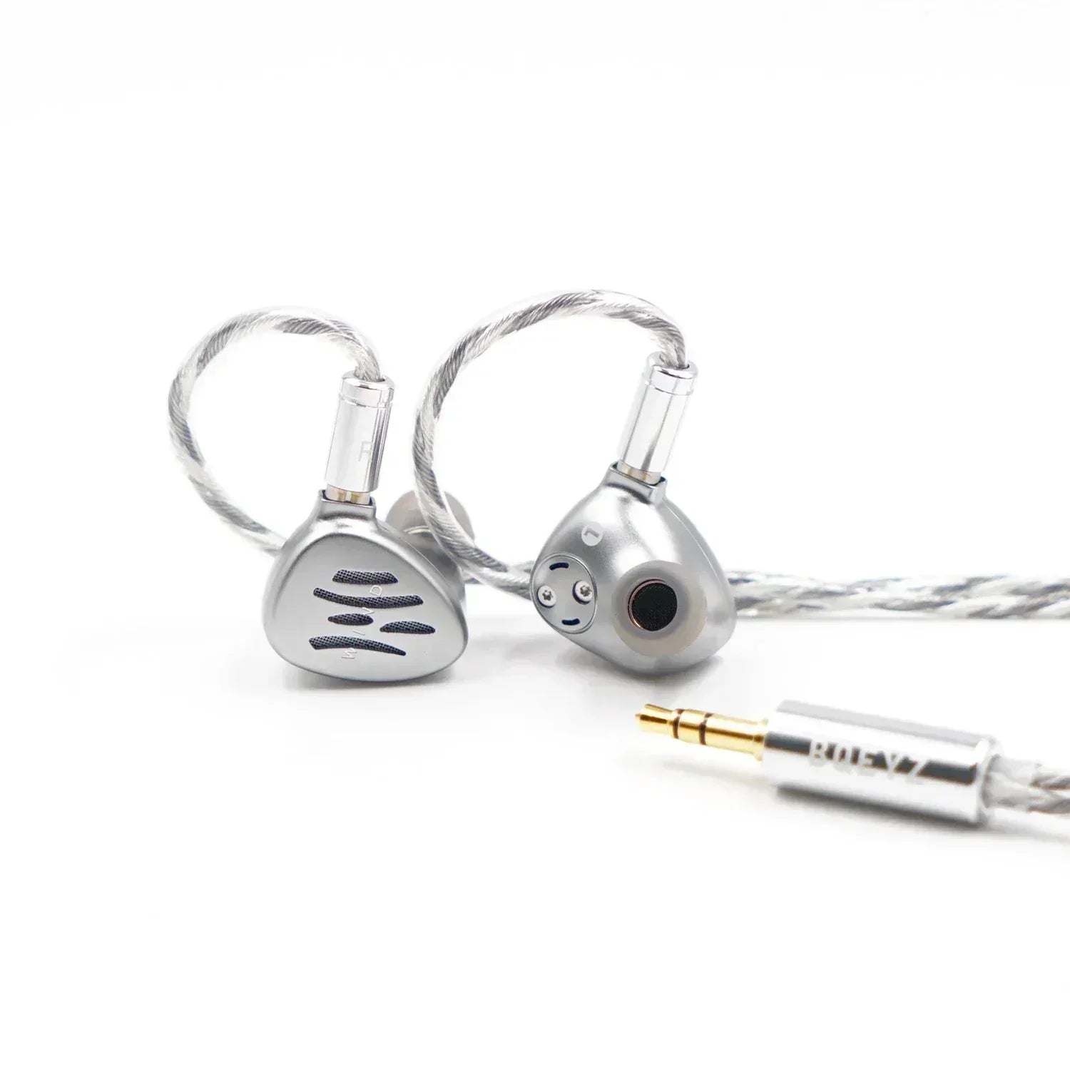 BQEYZ Wind Bone Conduction Dual Driver IEM Headphones by Tidesmit Silver 3.5mm Tidesmit