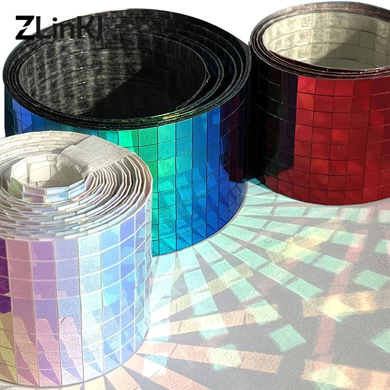 Self Adhesive Mosaic Glass Tape DIY Glass Mirror Stickers Wall Stickers DIY Crafts Party Decorations Home Wall Art Projects