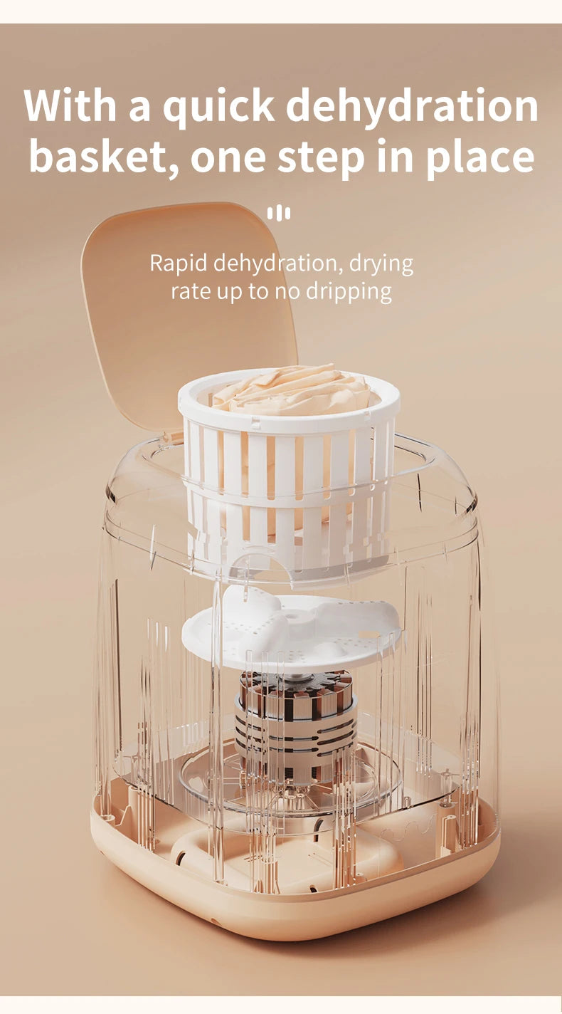 Tidesmit portable mini washing machine with spin dryer for underwear and children clothes, compact 220V design