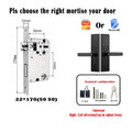 Keyless Tuya Bluetooth APP Digital Biometric Fingerprint Electric Smart Door Handle Key Card Lock with 5050 72 85 Mortise