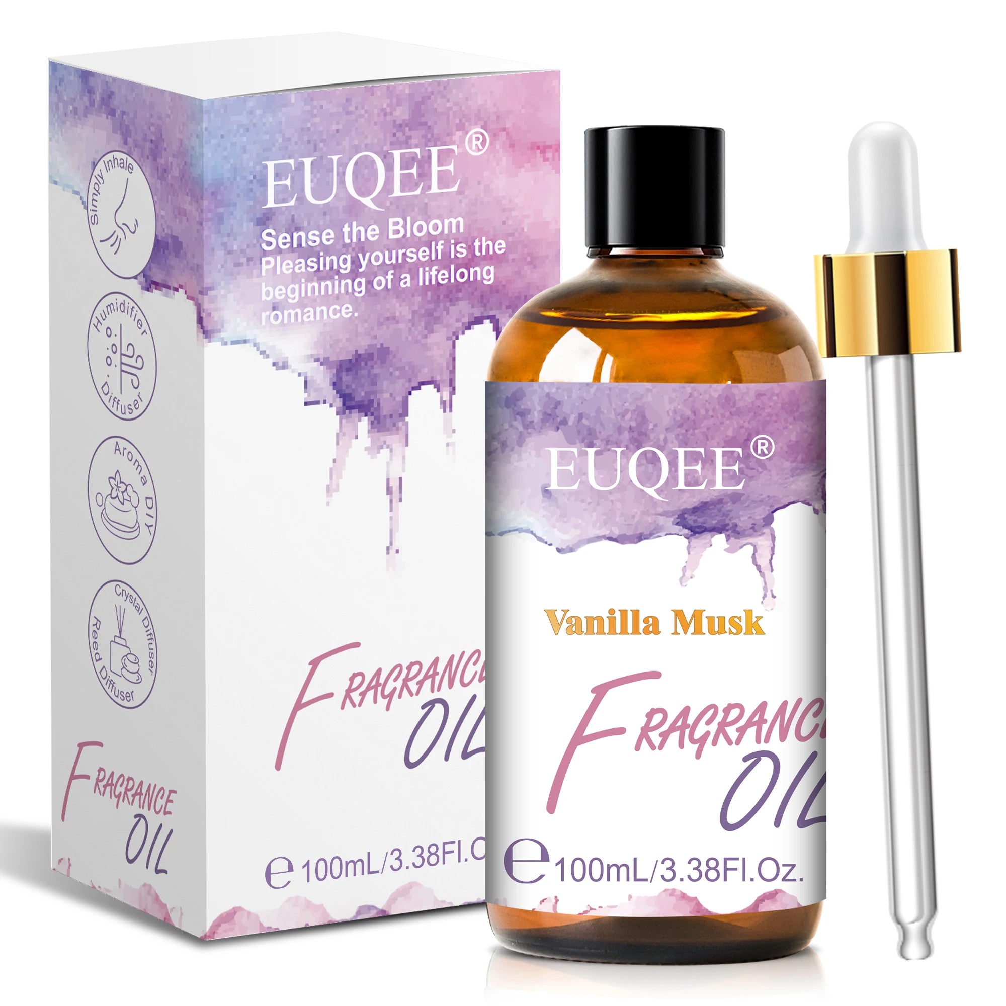 EUQEE 100ml Aroma Fragrance Oil Japanese Magnolia Bubble Gum Coconut & Vanilla Freesia Fragrance Oils For Diffuser Humidifier