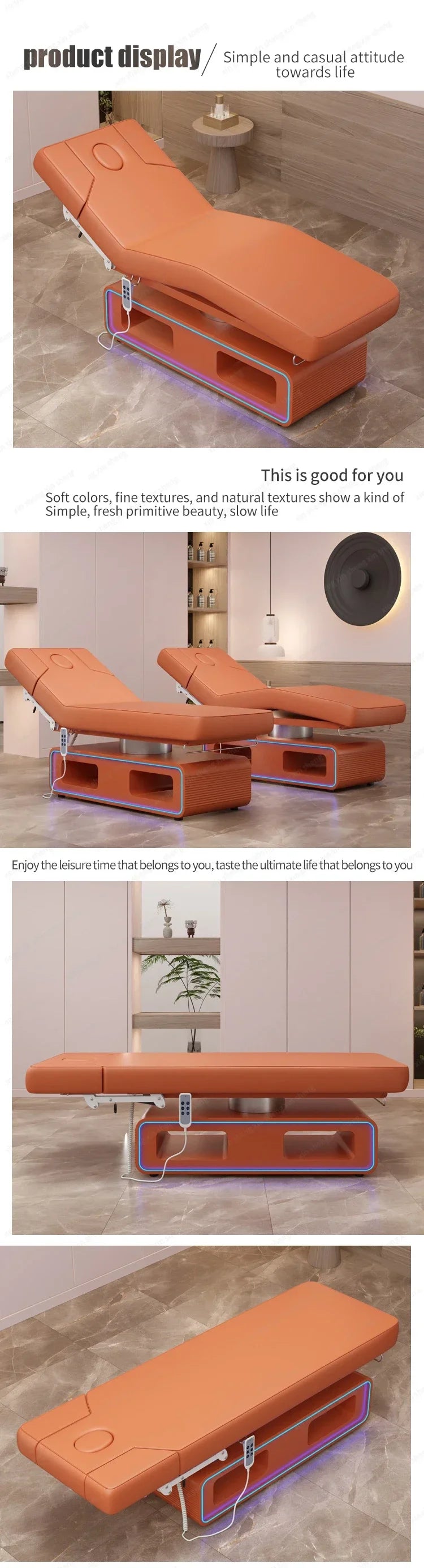 Electric Lifting Facial Beauty Bed - Adjustable Massage Chair Massage Chairs Tidesmit