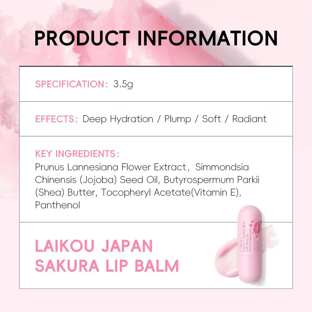Sakura Lip Balm Hydrating Plumping Treatment 3.5g - Tidesmit Lip Care Lip Care Tidesmit