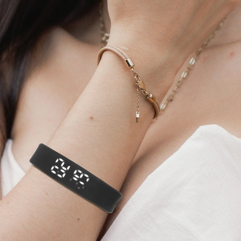 Blue Silica Gel LED Display USB 2.0 Multifunction Smart Wristband Sleep Monitor Pedometer Thermometer Vibration Alarm Fitness