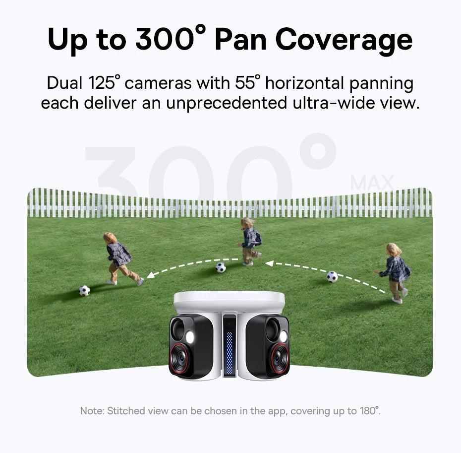 Baseus Security X1 Pro Outdoor Dual Camera Wireless 3K Camera Solar Panel Face Recognition Smart AI Tracking Security Camera