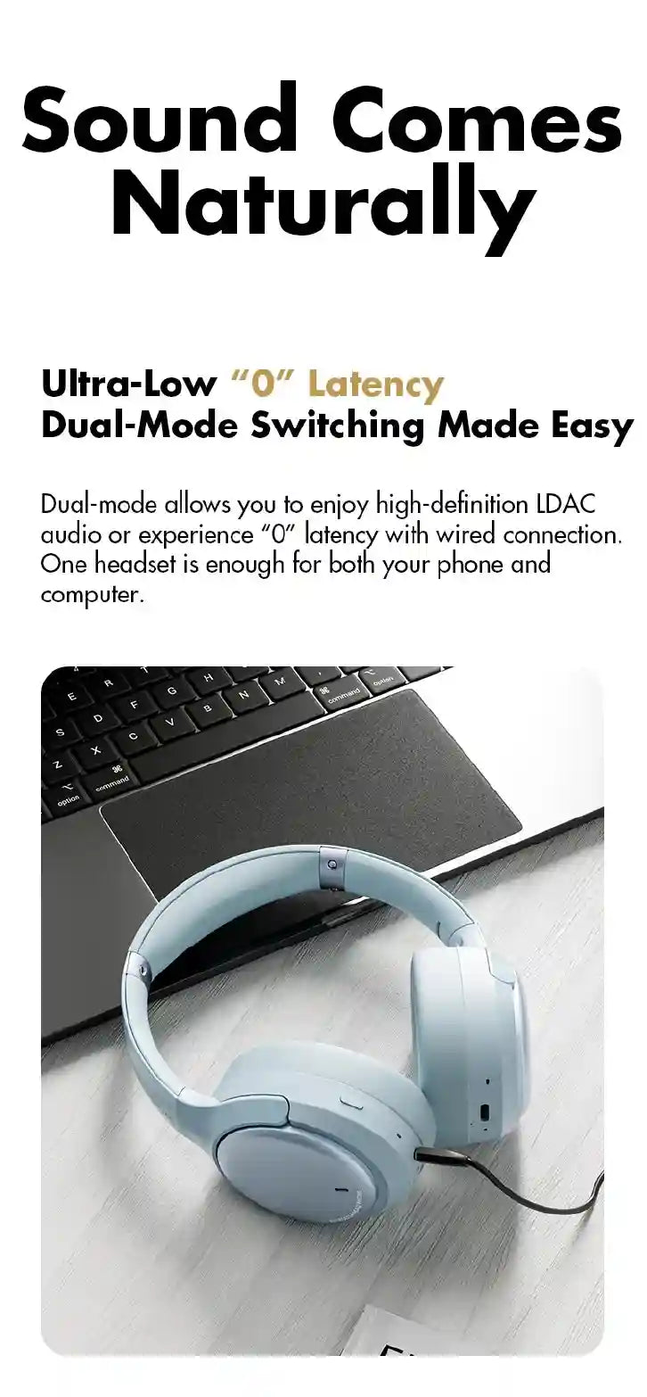 Wireless Active Noise Cancellation Headphones Over-Ear - Tidesmit Tidesmit