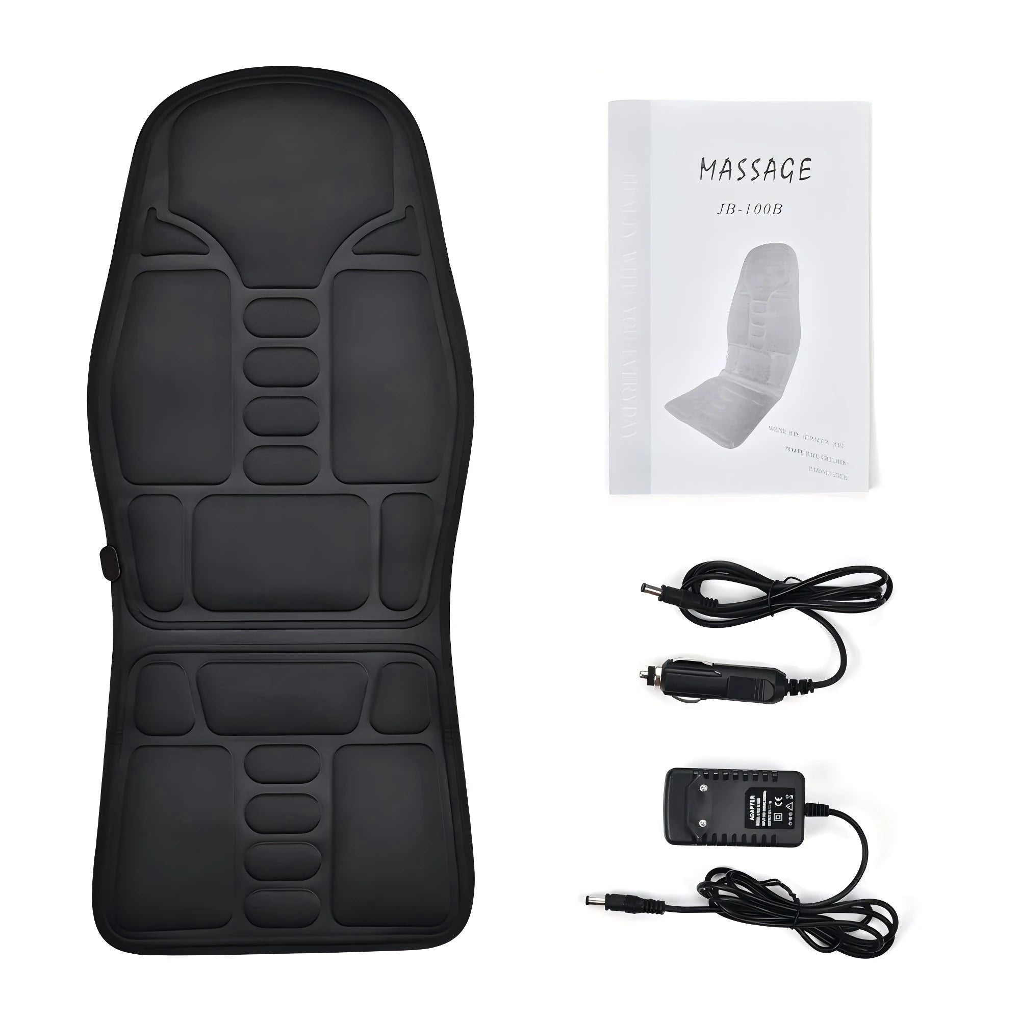 Portable Electric Massage Cushion for Neck and Back - Q120B-Car-Black Massage Cushion Tidesmit