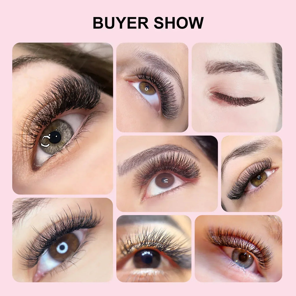 W Shape 7D Volume False Eyelashes 0.07mm D Curl - Soft Faux Lashes False Eyelashes Tidesmit