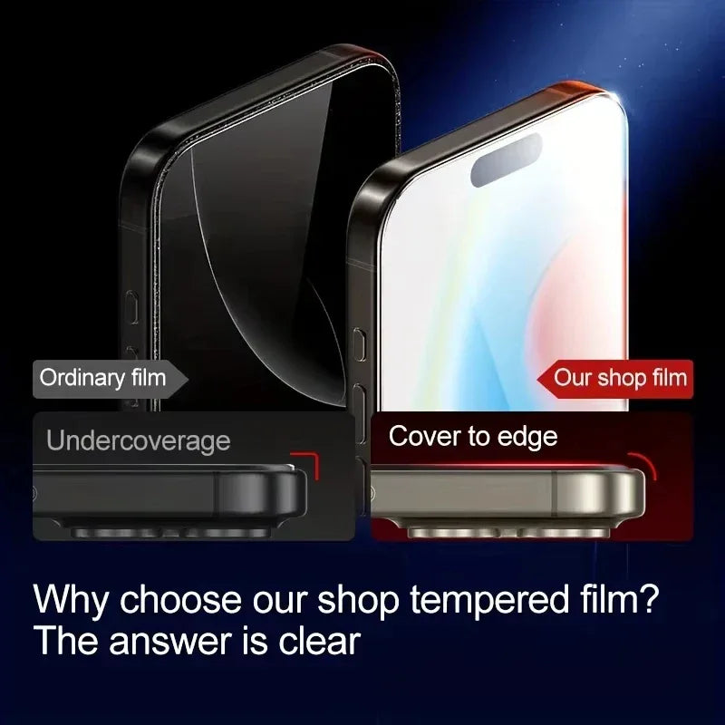 iPhone Tempered Glass Screen Protector - HD Anti-Scratch 9H Hardness Tidesmit